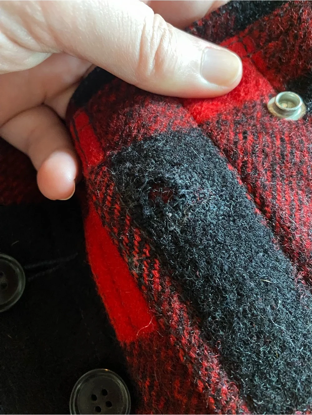 Vintage Filson Red and Black Buffalo Plaid Wool Jacket